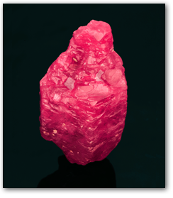 Pala International - double-terminated ruby crystal from Mogok