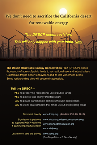 DRECP poster - We don't need to sacrifice the California desert for renewable energy